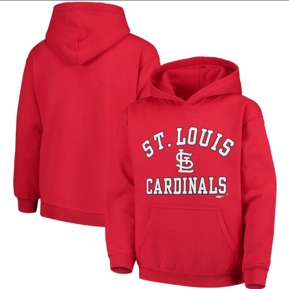 St. Louis Cardinals Stitches Youth Fleece Pullover Hoodie